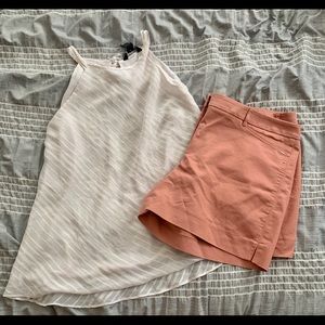 White High Neck Flowy Top